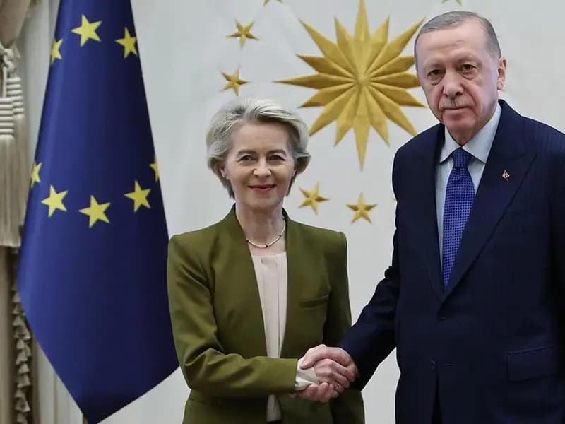 Cumhurbaşkanı Erdoğan, AB Komisyonu Başkanı von der Leyen'i ağırladı