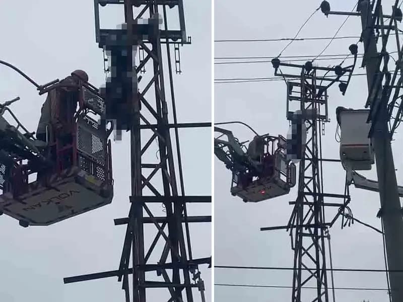 Bursa'da Hırsızlık İçin Çıktığı Elektrik Direği Sonu Oluyor