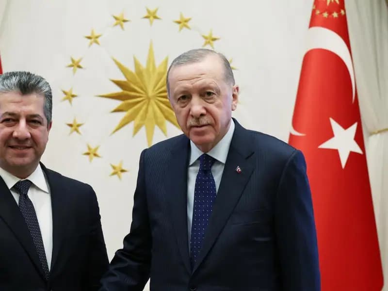 Cumhurbaşkanı Erdoğan, IKBY Başbakanı Barzani'yi Kabul Etti