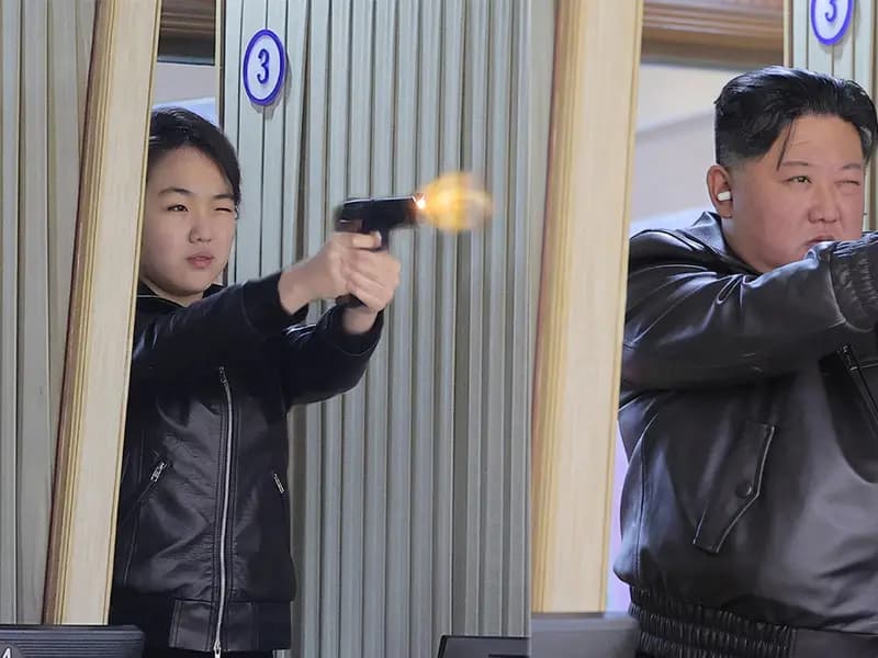 Kuzey Kore Lideri Kim Jong Un, Kızı ile Poligonda Atış Yaptı