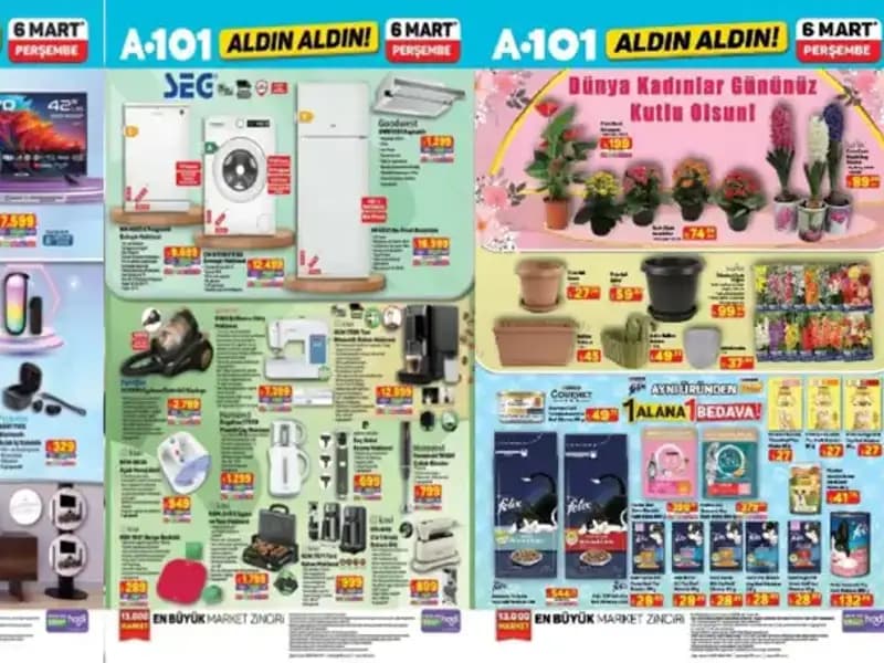 6 Mart A101 Aktüel Ürünler: Dikiş Makinesi, TV Ünitesi ve Kahve Makineleri Geliyor!