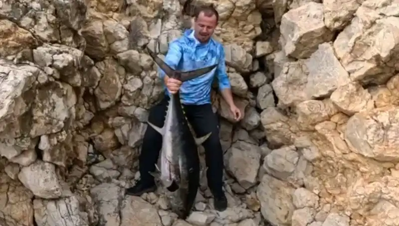Saros’ta 30 Kilo Ağırlığında Balık Tutuldu, Pes Etmeyen Balıkçıların Mücadelesi!