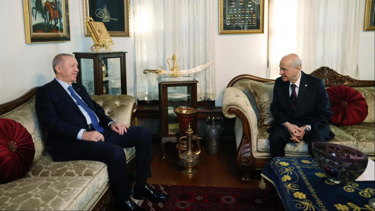 Cumhurbaşkanı Erdoğan ve MHP Lideri Bahçeli görüşmesi