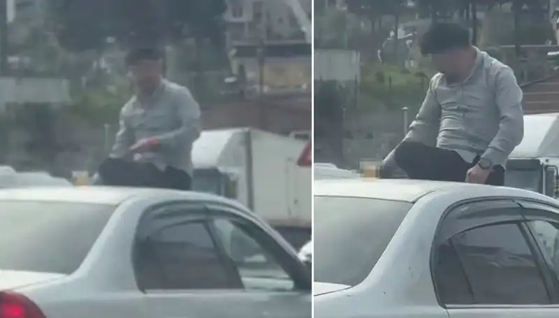 Trafikte Alışılmadık Manzara: Otomobil Üzerinde Parti Anları!